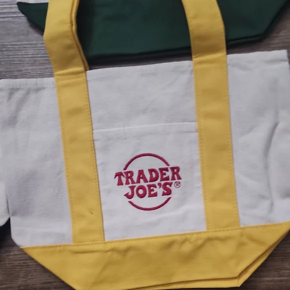 Trader Joe’s Canvas Tote Bags Set of 4 • Grocery • Reusable • Everyday Tote - Picture 2 of 5